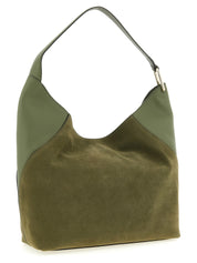 Bicolor Calfskin Shoulder Bag