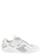 White Calfskin Athletic Sneakers