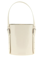 Beige Cowhide Shoulder Bag
