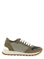 Brunello Cucinelli Bicolor Polyester Athletic Sneakers