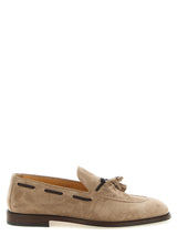Brunello Cucinelli Brown Calfskin Slip-On Loafers
