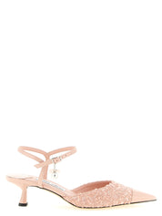 Multicolor Tencel Mid Heel Pumps