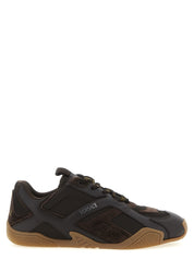 Versace Brown Calfskin Athletic Sneakers