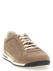 Brunello Cucinelli Beige Calfskin Low Top Sneakers