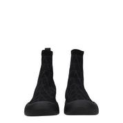 Valentino Garavani Black Fabric High Top Sneakers