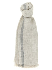 Gray Linen Scarf