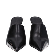Black Leather High Heel Pumps