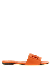 Orange Calfskin Slides