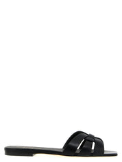 Black Calfskin Slides