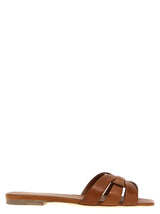Brown Calfskin Slides