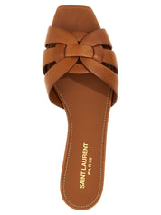 Brown Calfskin Slides
