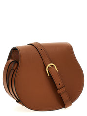 Brown Lamb Leather Crossbody Bag