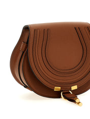 Brown Lamb Leather Crossbody Bag