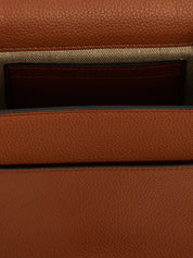 Brown Lamb Leather Crossbody Bag