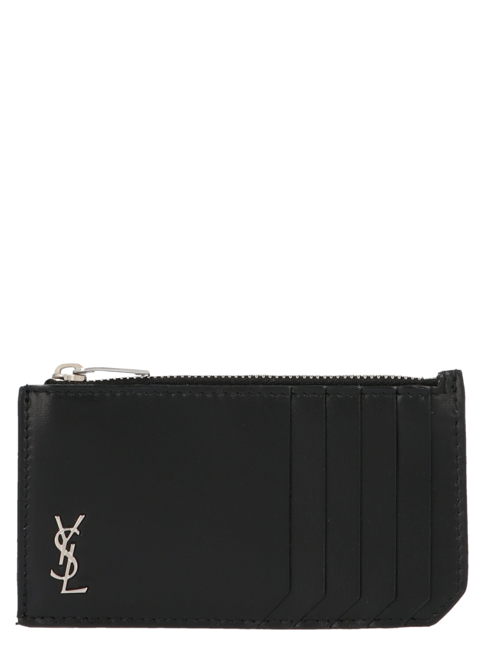 Saint Laurent Black Calfskin Cardholder