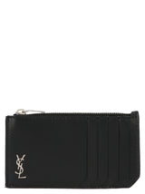 Saint Laurent Black Calfskin Cardholder