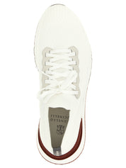 Brunello Cucinelli White Polyethylene Athletic Sneakers