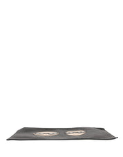 Black #DGFamily Embellished Leather Clutch Borse Bag