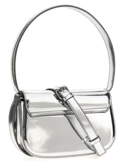 Silver Cowhide Shoulder Bag