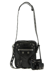 Black Lamb Leather Crossbody Bag