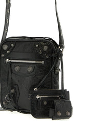 Black Lamb Leather Crossbody Bag