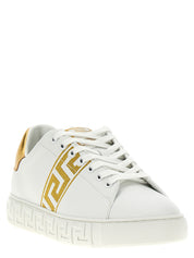 Gold Polyamide Low Top Sneakers
