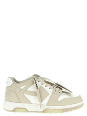 Beige Calfskin Low Top Sneakers