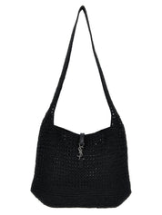 Black Raffia Tote Bag