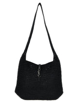 Black Raffia Tote Bag