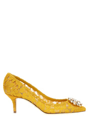 Dolce & Gabbana Bicolor Viscose Mid Heel Pumps