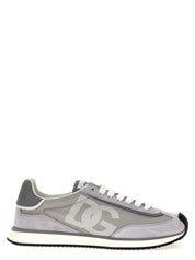 Dolce & Gabbana Gray Calfskin Athletic Sneakers