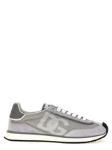 Dolce & Gabbana Gray Calfskin Athletic Sneakers