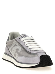 Dolce & Gabbana Gray Calfskin Athletic Sneakers