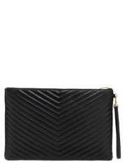 Saint Laurent Black Calfskin Clutch Bag