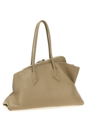 Beige Calfskin Shoulder Bag