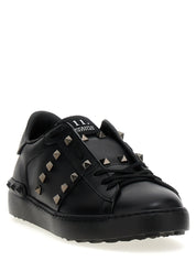Black Calfskin Low Top Sneakers