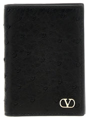 Black Ostrich Skin Cardholder
