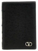 Black Ostrich Skin Cardholder