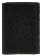 Black Ostrich Skin Cardholder