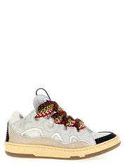 Gray Calfskin Chunky Sneakers