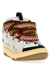 Gray Calfskin Chunky Sneakers