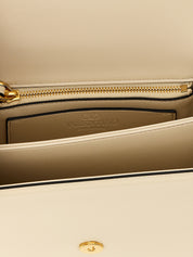 White Calfskin Shoulder Bag