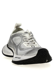 Gray Polyester Athletic Sneakers