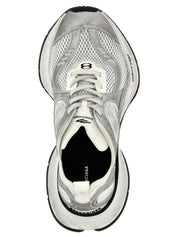 Gray Polyester Athletic Sneakers