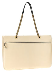 Bicolor Lamb Leather Tote Bag