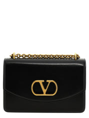 Black Calfskin Shoulder Bag