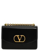Black Calfskin Shoulder Bag
