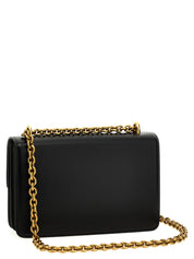 Black Calfskin Shoulder Bag
