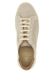 Brunello Cucinelli Beige Calfskin Low Top Sneakers
