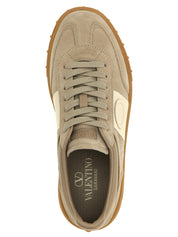 Valentino Garavani Beige Calfskin Low Top Sneakers